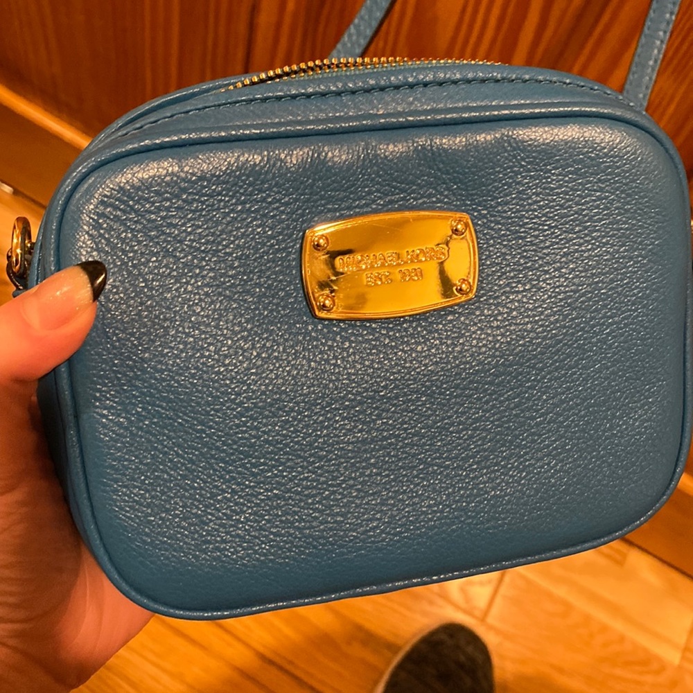 Michael Kora teal/ blue cross body